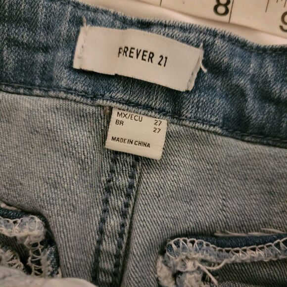 Forever 21 Womens Y2k Jeans Size 27 Flare Leg Side Fly Denim Pants Blue Vintage - Picture 6 of 6